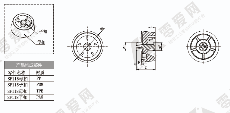 Plastic Feet Pad SF-118